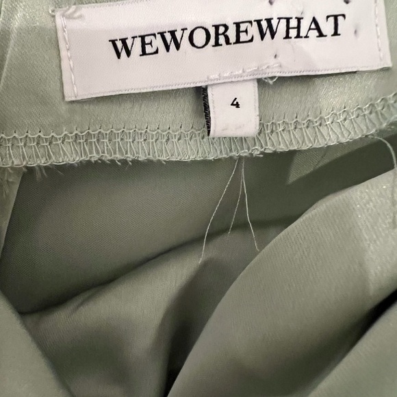 sage green satin dress - Picture 2 of 3